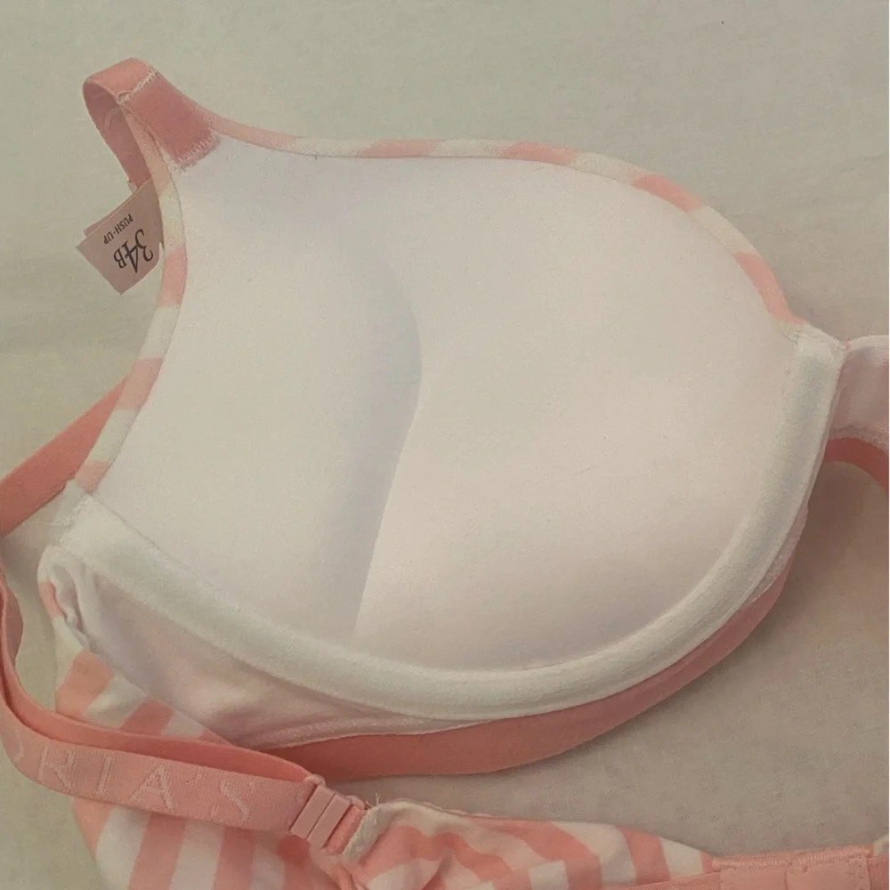 Victoria's Secret Pink & White Striped T-Shirt Bra - Picture 3 of 3